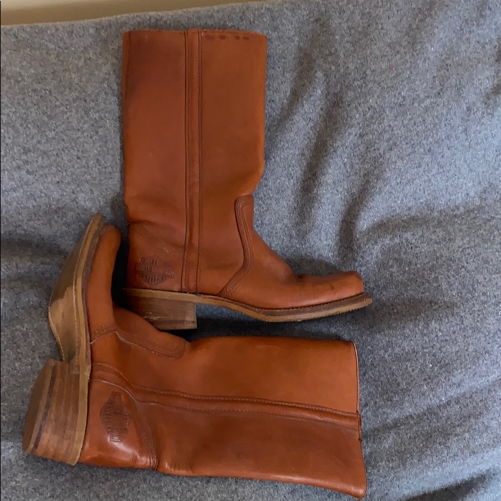 VINTAGE Harley Davidson men’s steel toe boots. USA